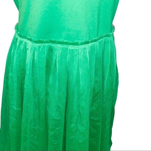 The Limited Green fit n flare paper bag dress M - Picture 4 of 10